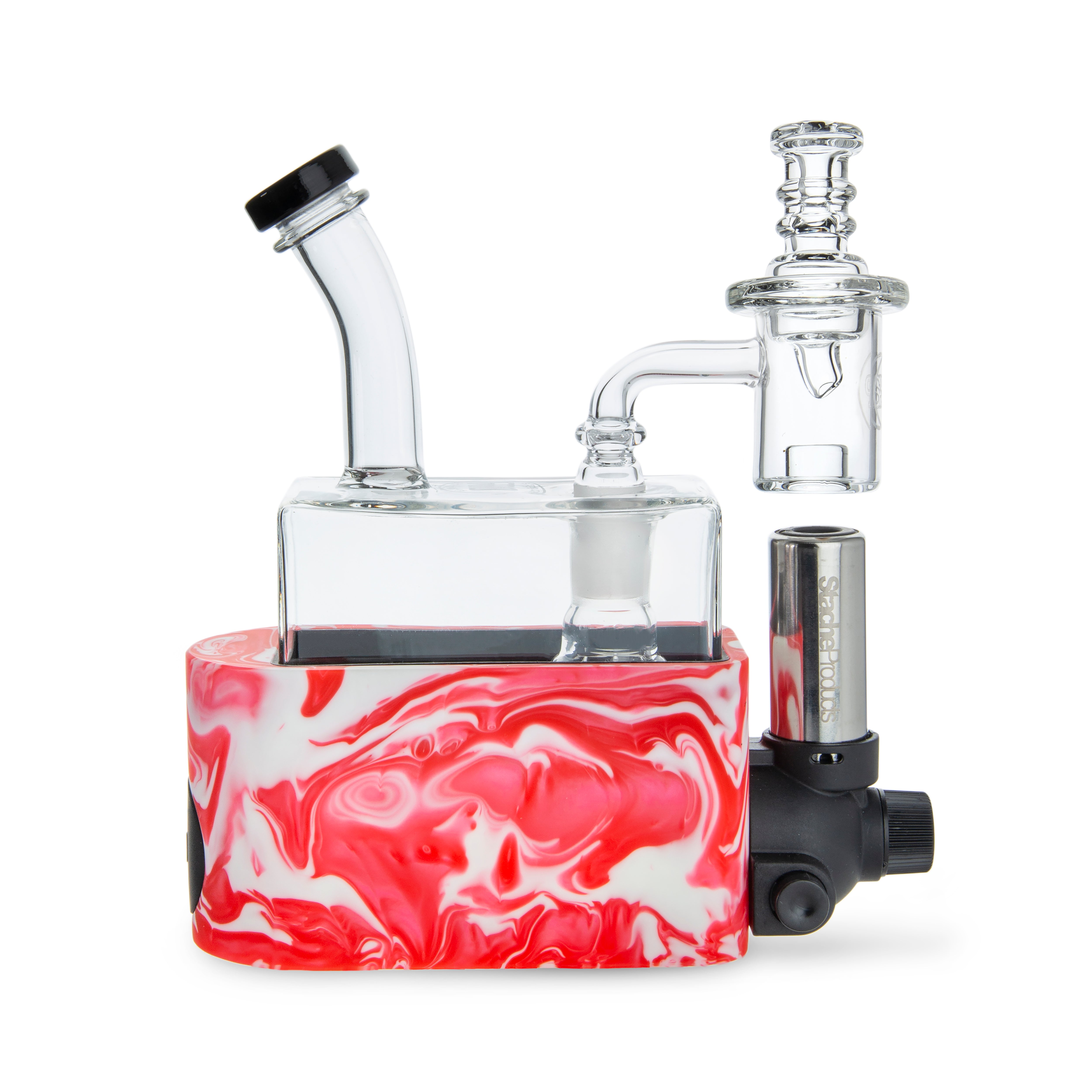 Stache Products | RIO Rig in One Portable Dab Rig - Hot Pink Glass Dab Rig Stache Products Biohazard Inc