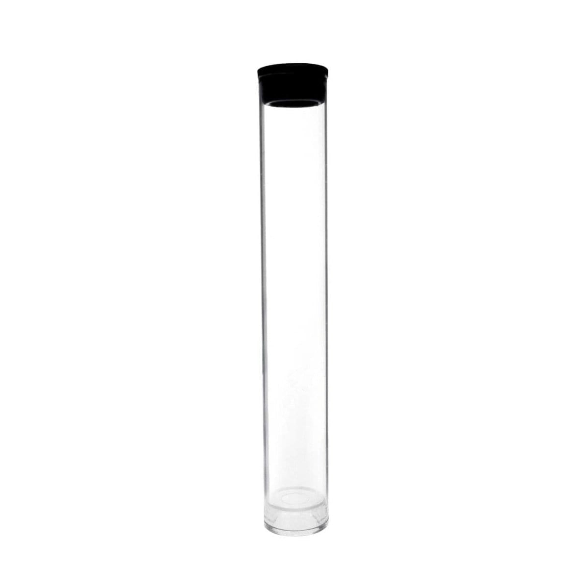 Cartridge Tube | Clear Vape Cartridge Tube w/ Black Cap | .5mL - 500 Count | Child-Resistant Storage Tube Biohazard Inc