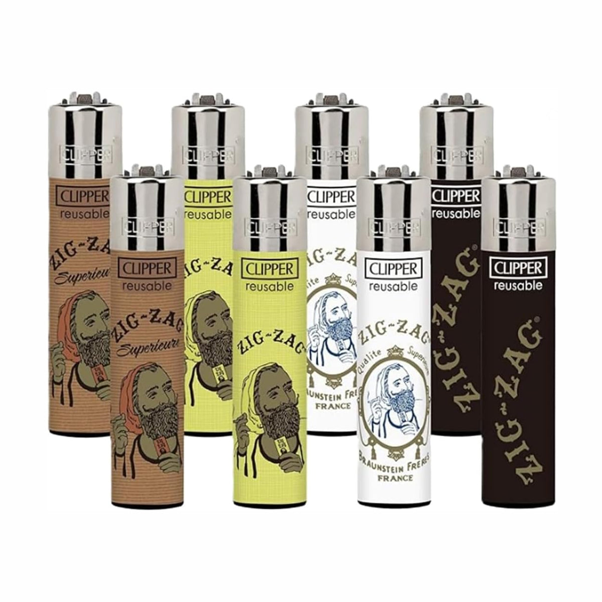 Clipper® Lighters | Zig-Zag Collection 1 | 48 Count