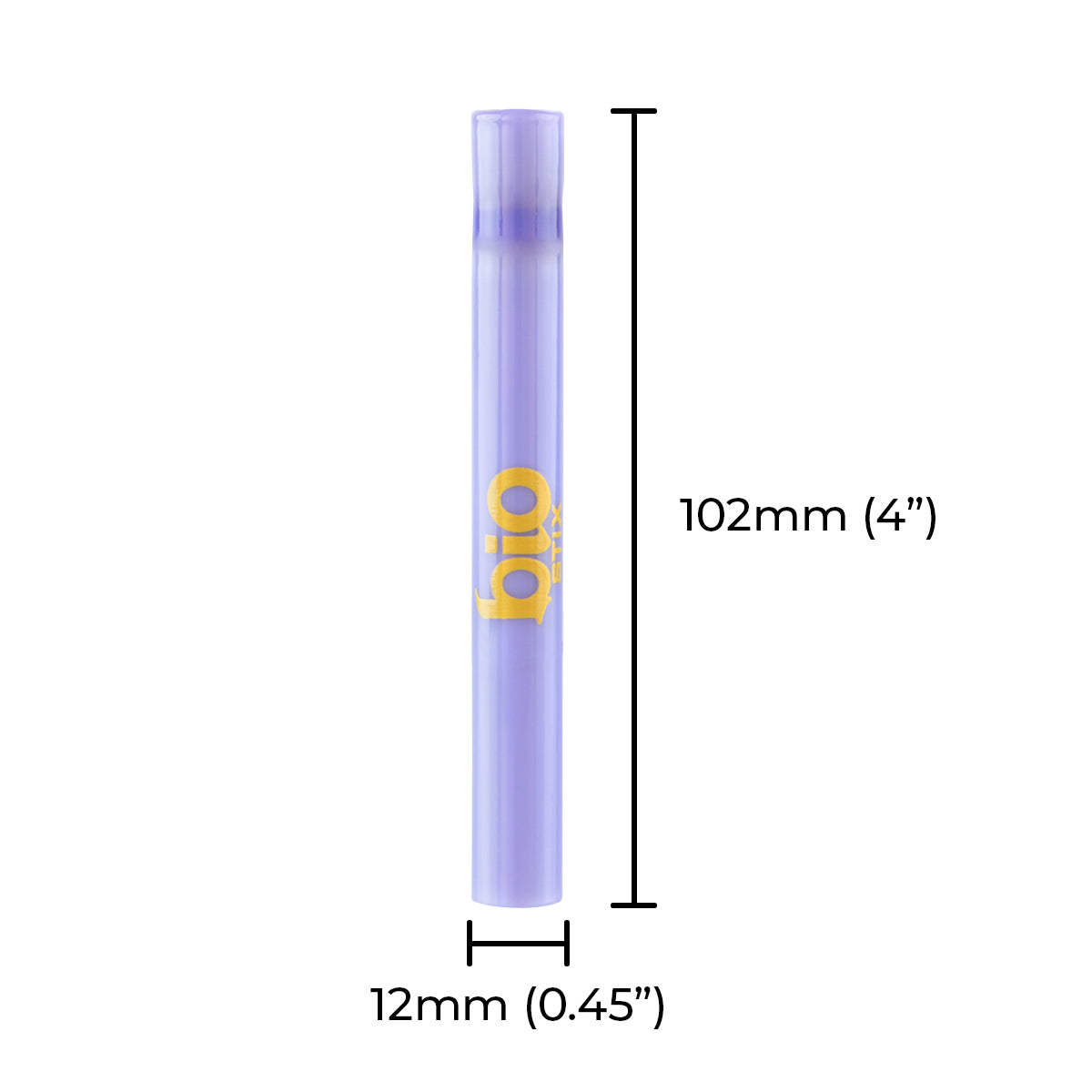BIO Glass | BIOSTIX Chillums Refill Kit - Purple  | 4" - Glass - 50 Count - Biohazard Inc
