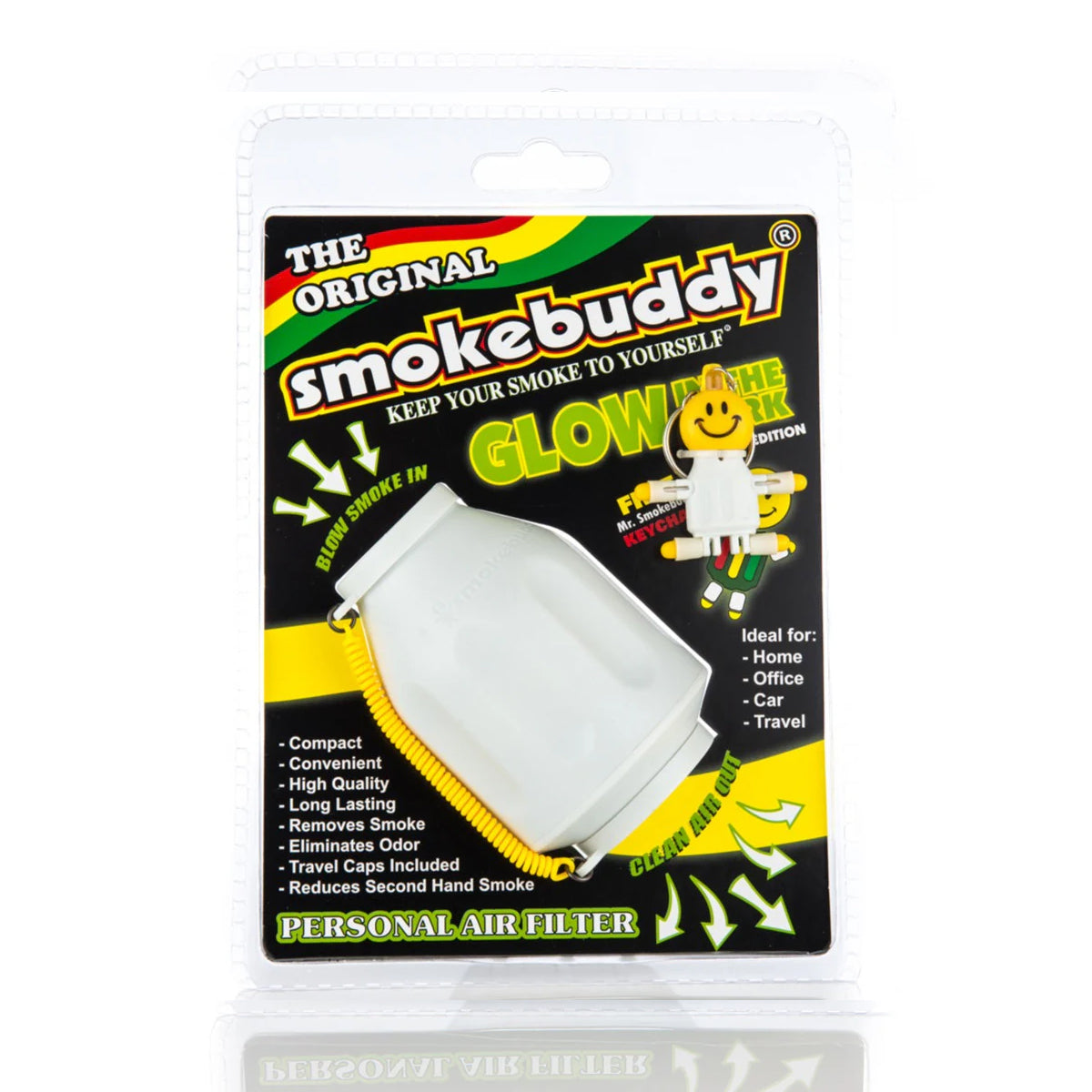 Smoke Buddy | Large - Glow in the Dark White Biohazard Inc