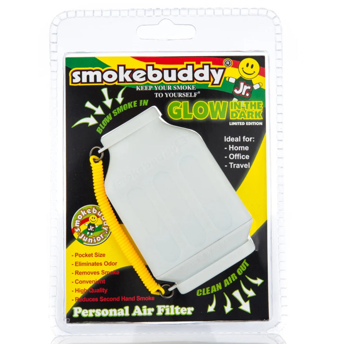Smoke Buddy | Jr - Glow in the Dark White Biohazard Inc