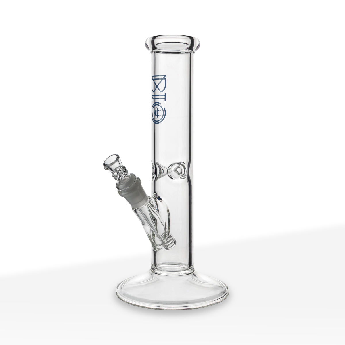 BIO Glass | Classic Straight Water Pipe | 12" - 14mm - Various Colors Glass Bong Biohazard Inc Blue