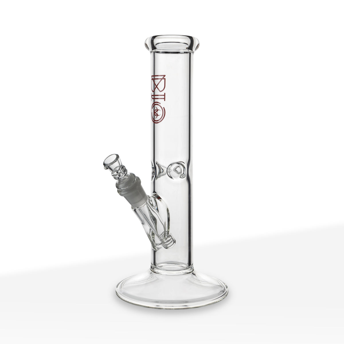BIO Glass | Classic Straight Water Pipe | 12" - 14mm - Various Colors Glass Bong Biohazard Inc Red
