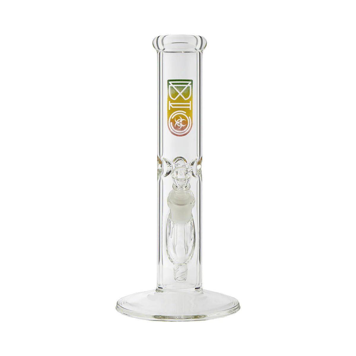 BIO Glass | Classic Straight Water Pipe | 12" - 14mm - Various Colors Glass Bong Biohazard Inc