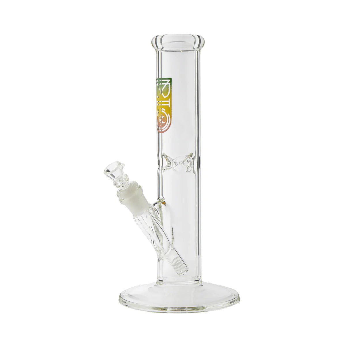 BIO Glass | Classic Straight Water Pipe | 12" - 14mm - Various Colors Glass Bong Biohazard Inc Rasta