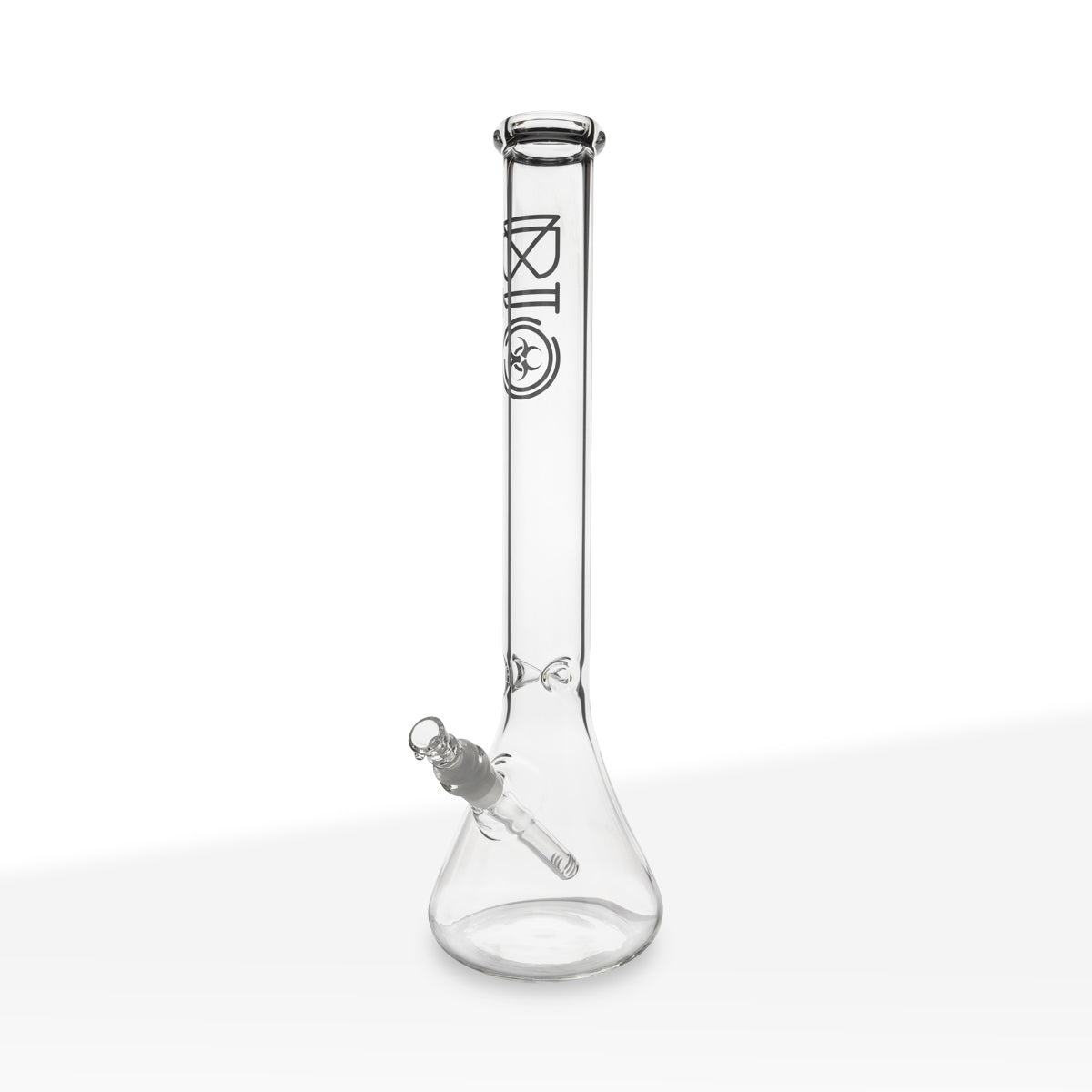 BIO Glass | Classic Beaker Water Pipe | 18" - 14mm - Various Colors Glass Bong Biohazard Inc Black