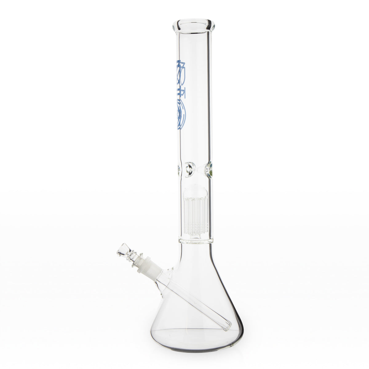BIO Glass | Single Chamber 10-Arm Tree Percolator Beaker Water Pipe | 18" - 14mm - Various Colors Glass Bong Biohazard Inc