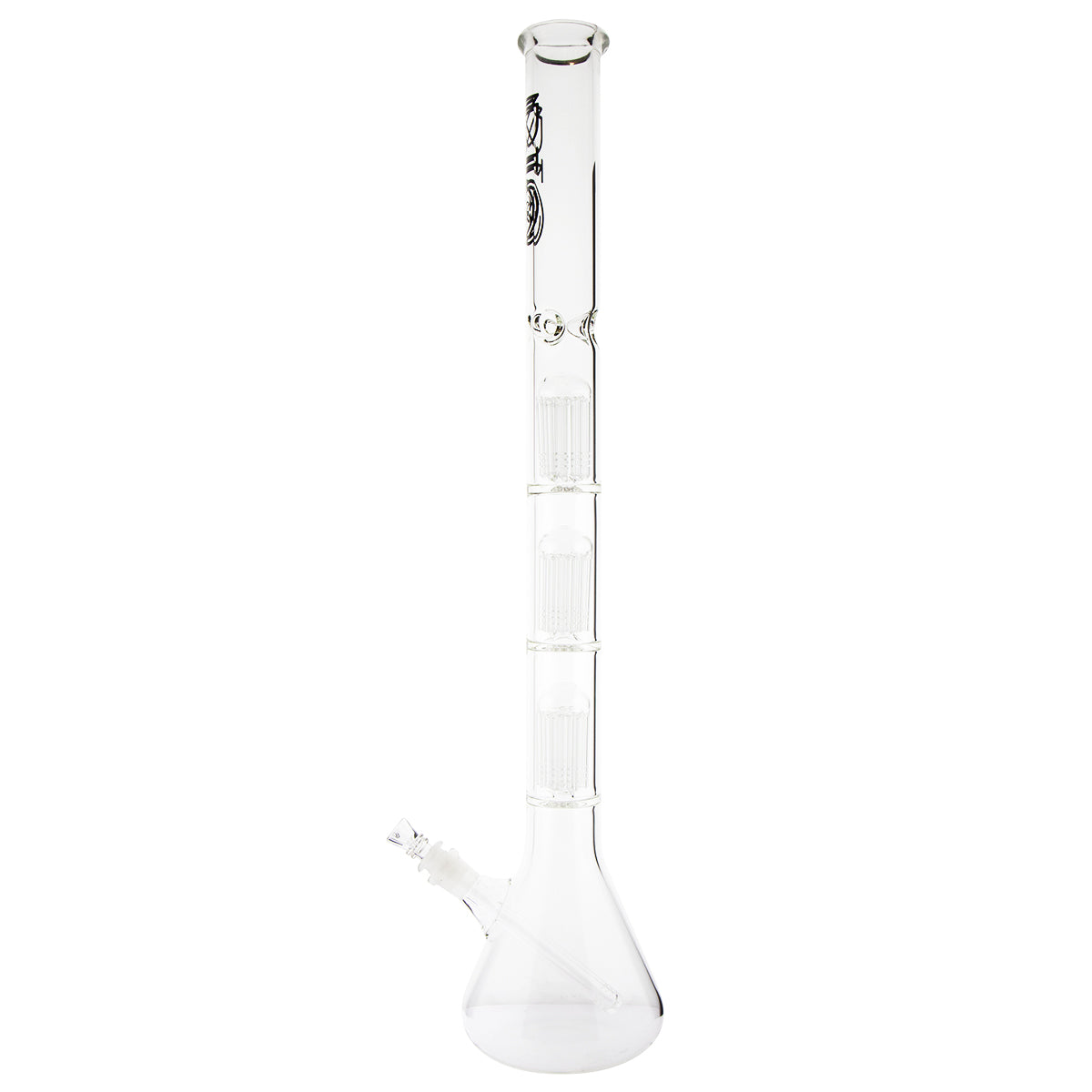 BIO Glass | Triple Chamber 10-Arm Tree Percolator Beaker Water Pipe | 26" - 14mm - Various Colors Glass Bong Biohazard Inc