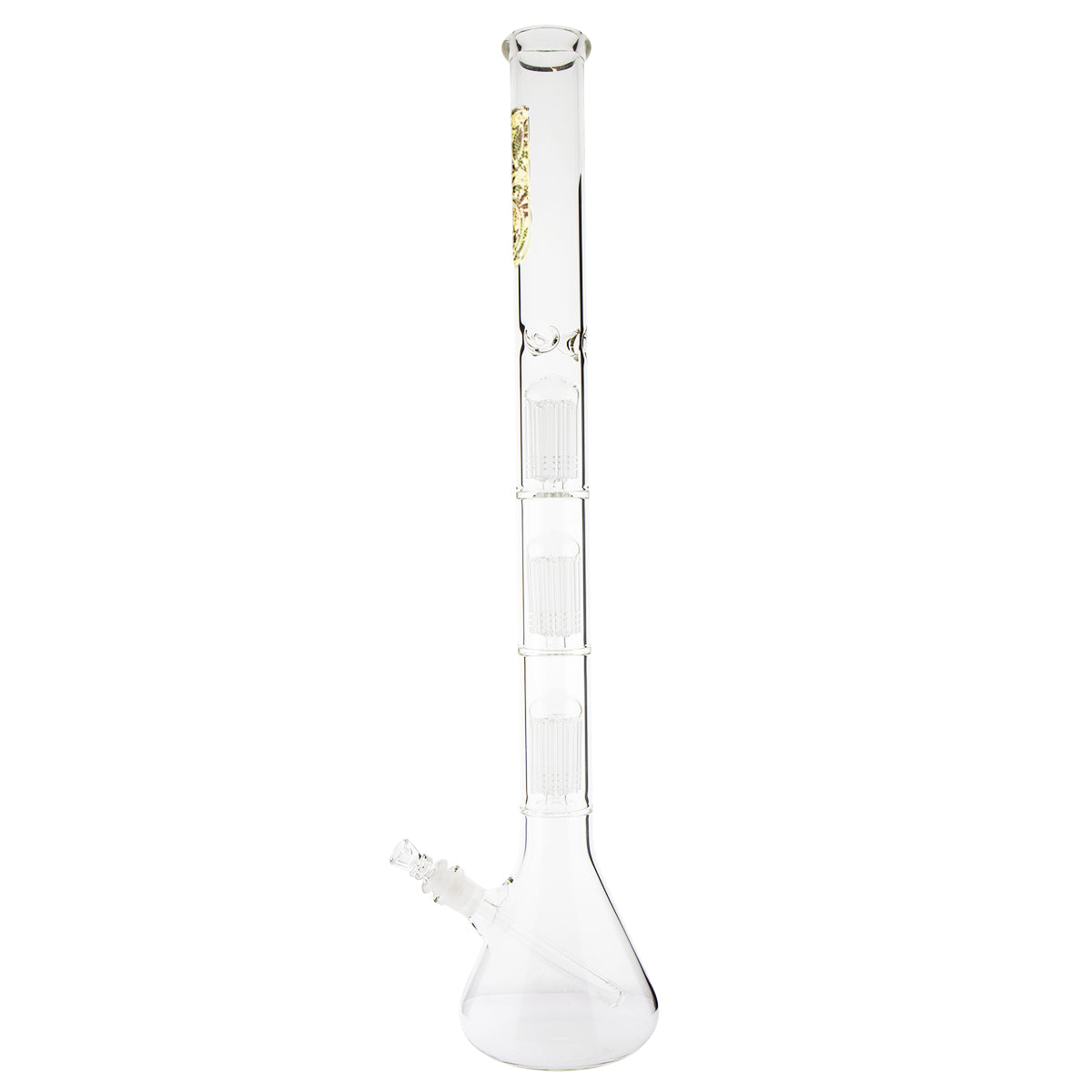 BIO Glass | Triple Chamber 10-Arm Tree Percolator Beaker Water Pipe | 26" - 14mm - Various Colors Glass Bong Biohazard Inc