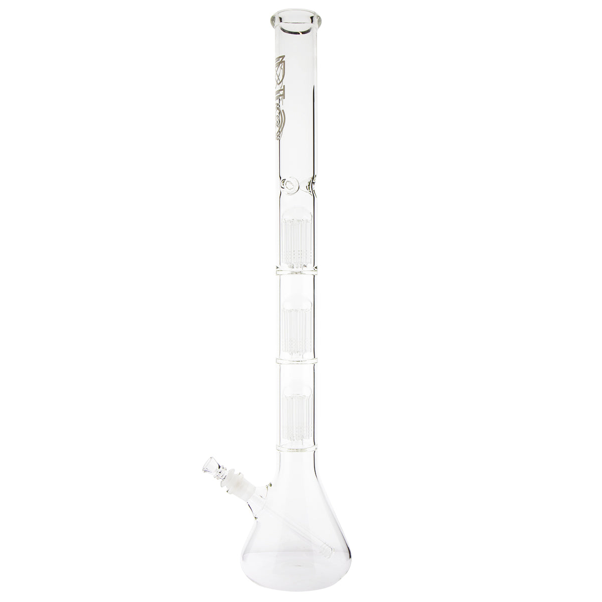 BIO Glass | Triple Chamber 10-Arm Tree Percolator Beaker Water Pipe | 26" - 14mm - Various Colors Glass Bong Biohazard Inc
