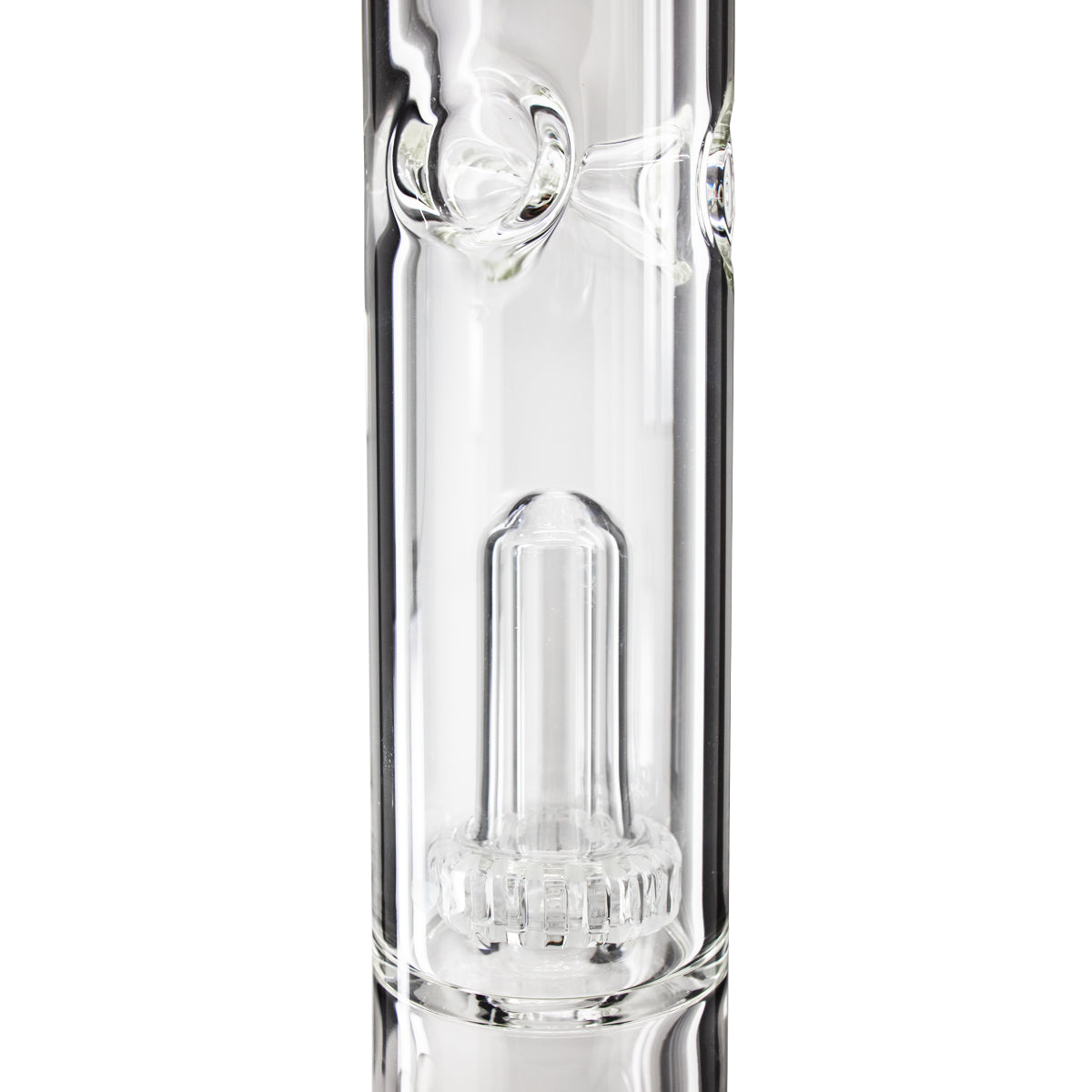 BIO Glass | Showerhead Percolator Straight Water Pipe | 18" - 14mm - Various Colors Glass Bong Biohazard Inc