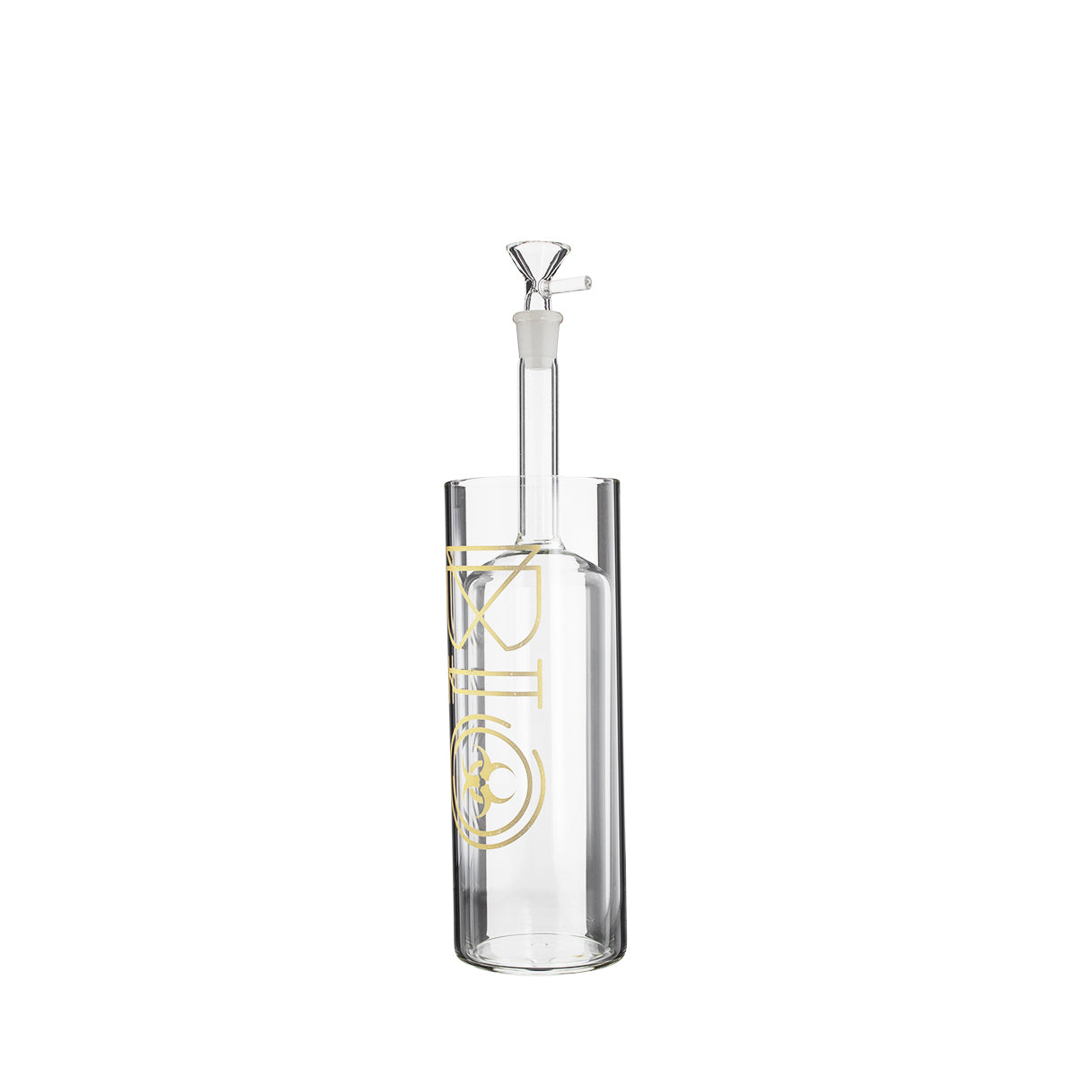 BIO Glass | Gravity Glass Water Pipe | 12" - 14mm - Various Colors Glass Bong Biohazard Inc Gold  
