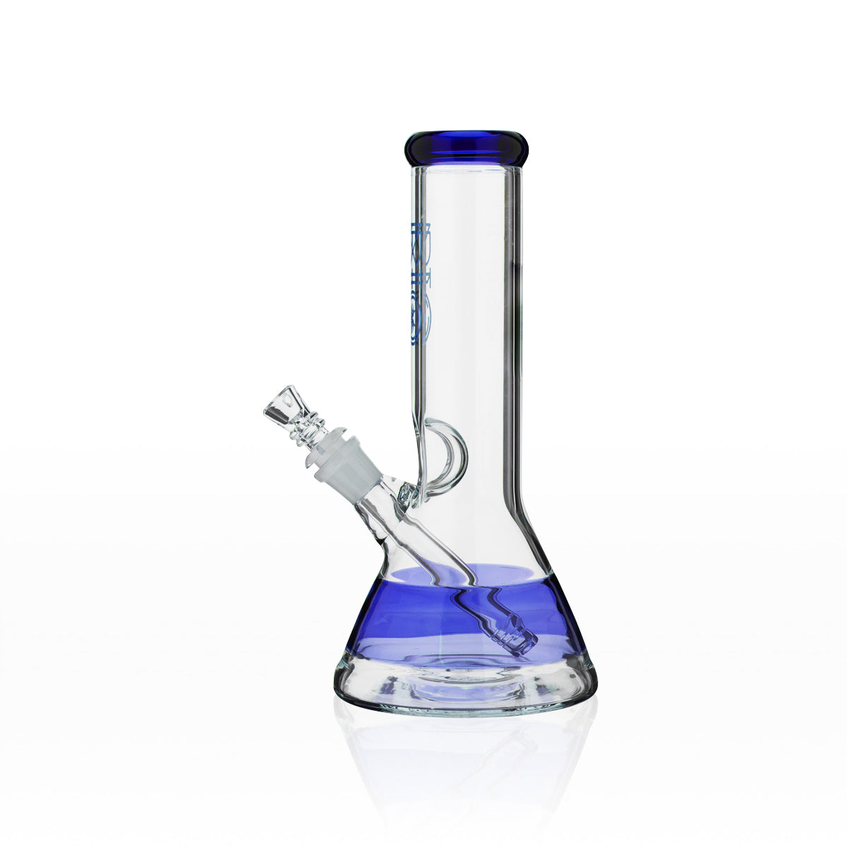 BIO Glass | Stripe Beaker Water Pipe | 10" - 14mm - Various Colors  Biohazard Inc   