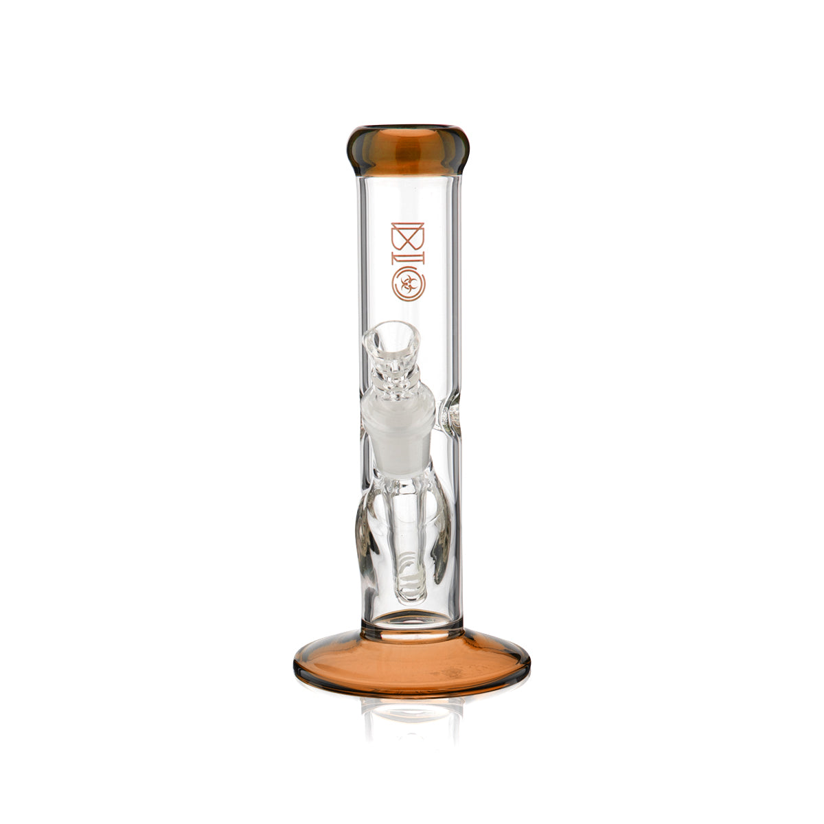 BIO Glass | Straight Water Pipe | 8" - 14mm - Various Colors Glass Bong Biohazard Inc   