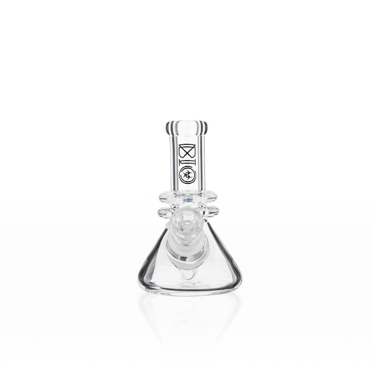 BIO Glass | Mini Heavy Duty Colored Logo Beaker Water Pipe | 5" - 14mm - Various Colors Glass Bong Biohazard Inc