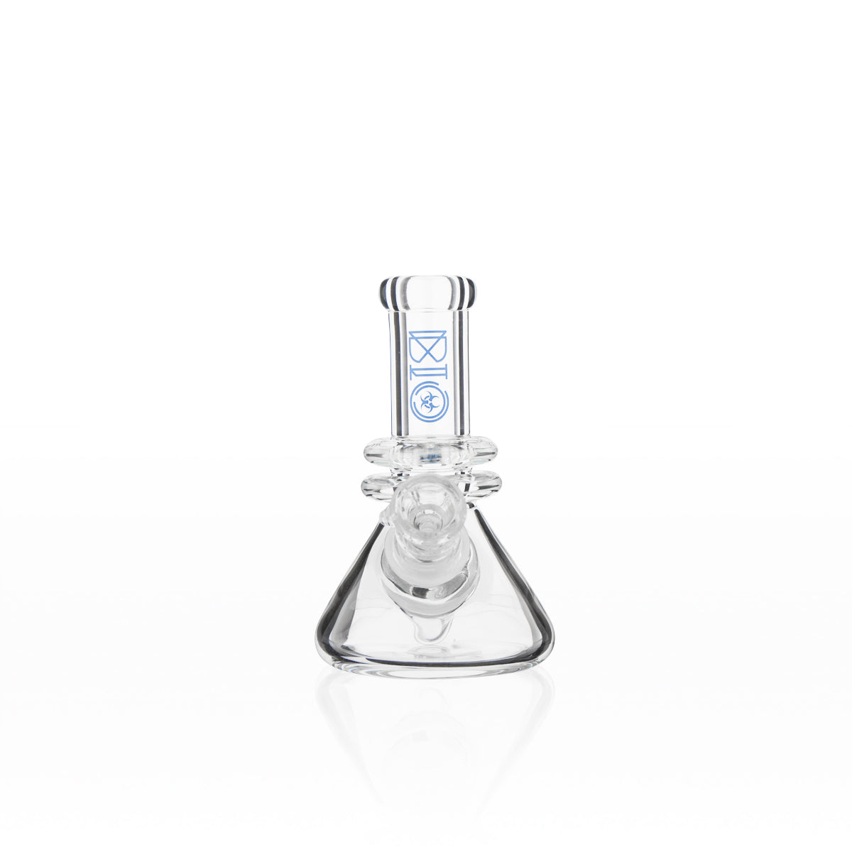 BIO Glass | Mini Heavy Duty Colored Logo Beaker Water Pipe | 5" - 14mm - Various Colors Glass Bong Biohazard Inc