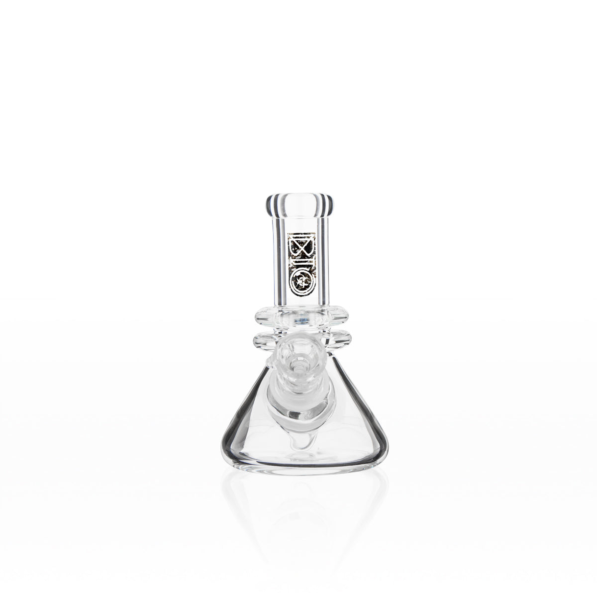 BIO Glass | Mini Heavy Duty Colored Logo Beaker Water Pipe | 5" - 14mm - Various Colors Glass Bong Biohazard Inc