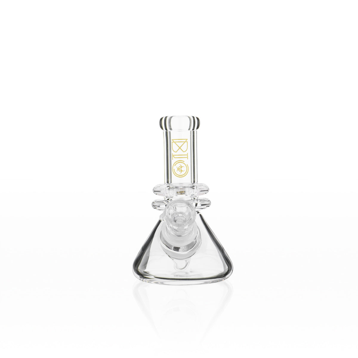 BIO Glass | Mini Heavy Duty Colored Logo Beaker Water Pipe | 5" - 14mm - Various Colors Glass Bong Biohazard Inc