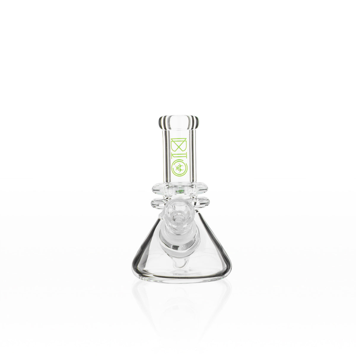 BIO Glass | Mini Heavy Duty Colored Logo Beaker Water Pipe | 5" - 14mm - Various Colors Glass Bong Biohazard Inc
