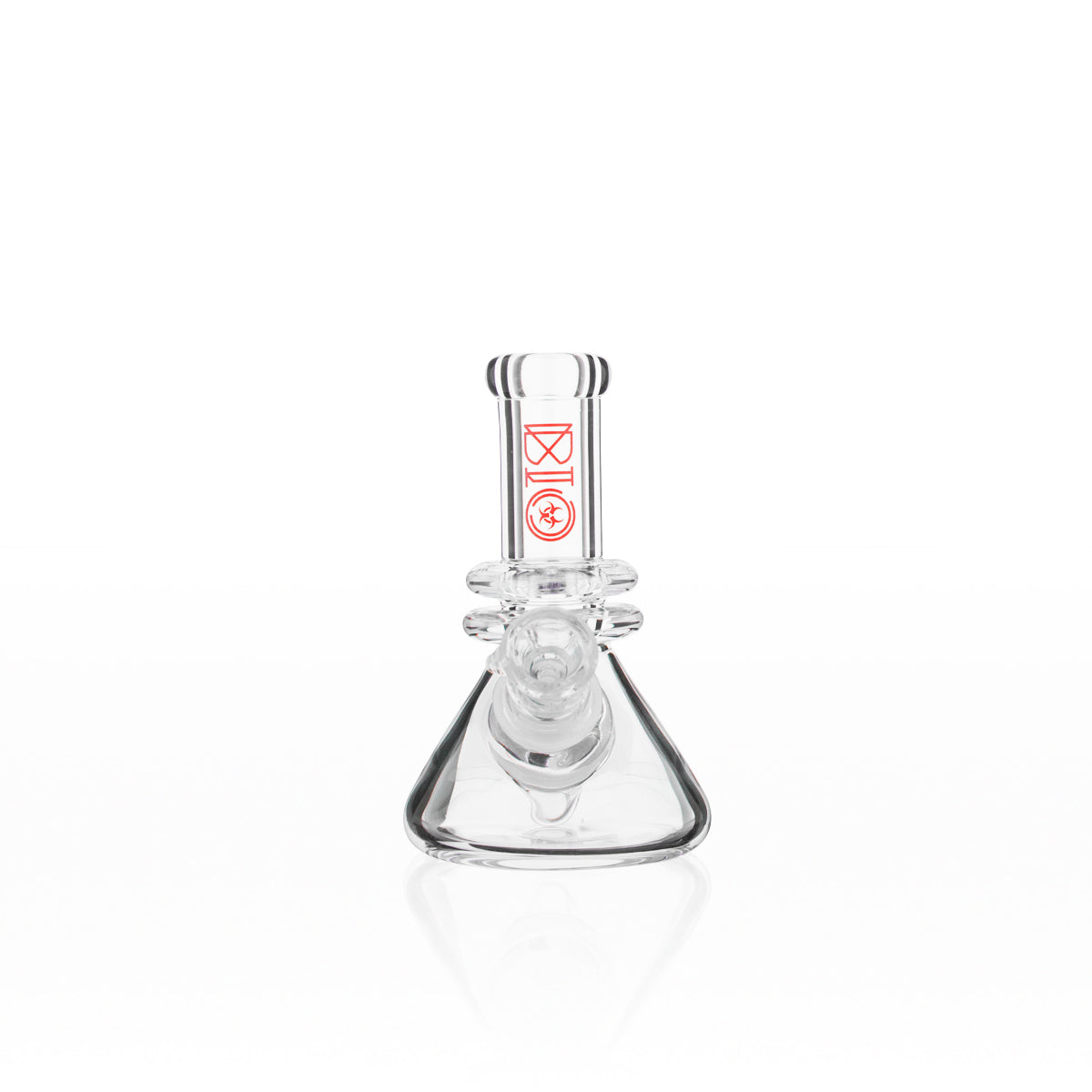 BIO Glass | Mini Heavy Duty Colored Logo Beaker Water Pipe | 5" - 14mm - Various Colors Glass Bong Biohazard Inc
