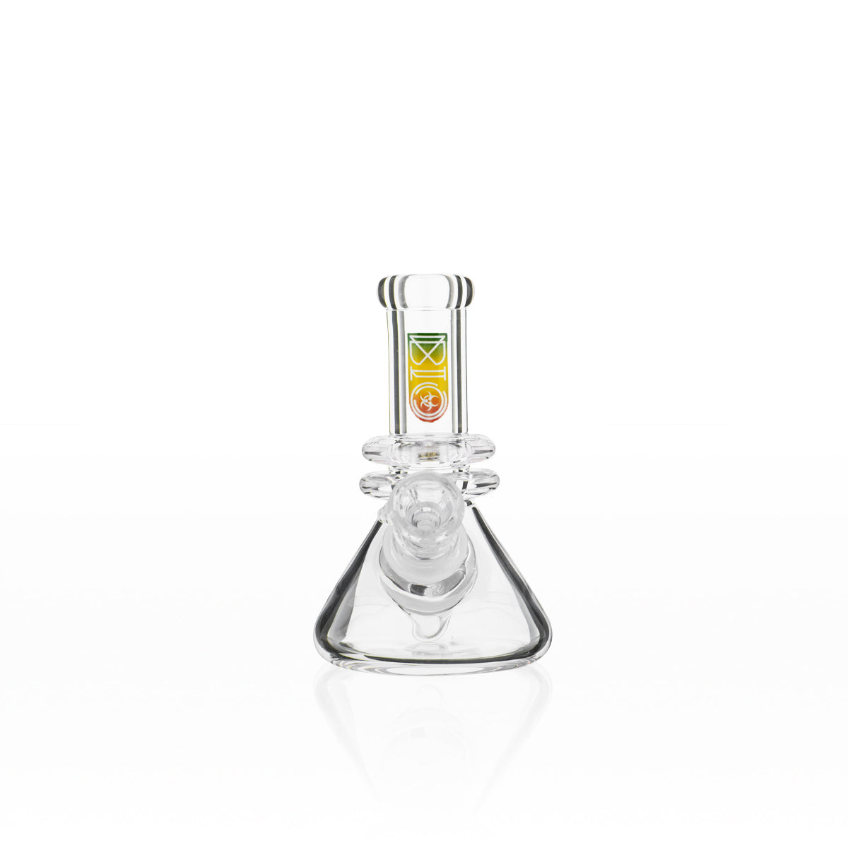 BIO Glass | Mini Heavy Duty Colored Logo Beaker Water Pipe | 5" - 14mm - Various Colors Glass Bong Biohazard Inc