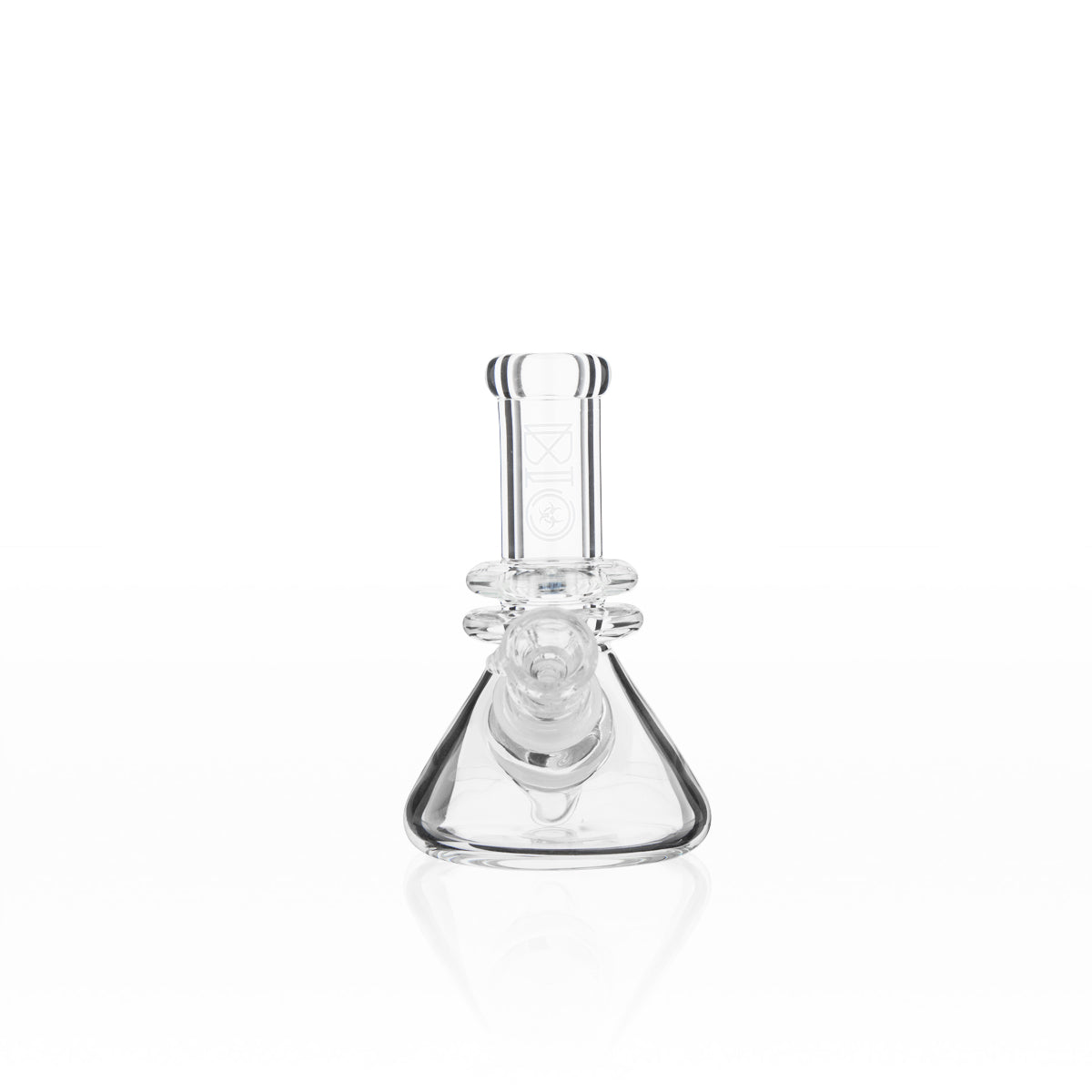 BIO Glass | Mini Heavy Duty Colored Logo Beaker Water Pipe | 5" - 14mm - Various Colors Glass Bong Biohazard Inc