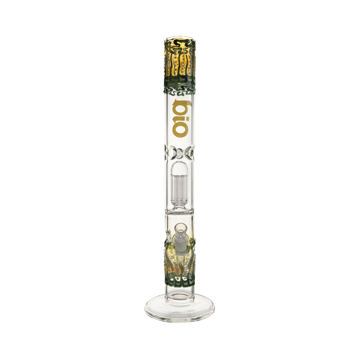 BIO Glass | Worked Single Chamber 8-Arm Tree Percolator Water Pipe | 18" - 14mm - Various Colors  Biohazard Inc   