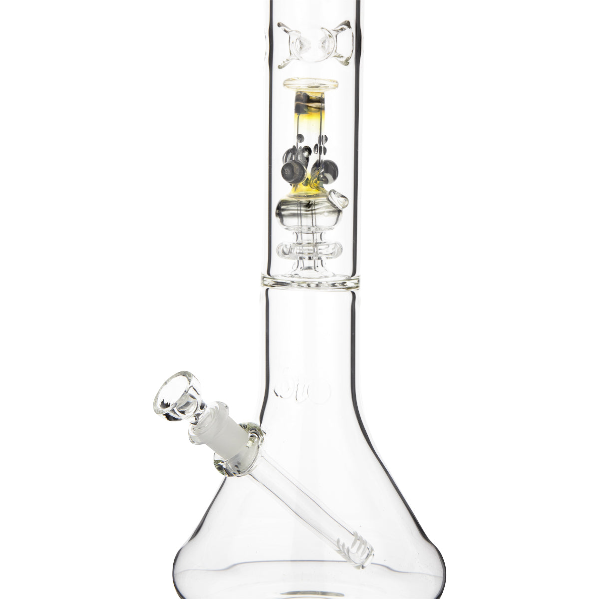 BIO Glass | Bong in a Bong Pipe Showerhead Percolator Water Pipe | 17" - 14mm - Various Colors Glass Bong Biohazard Inc