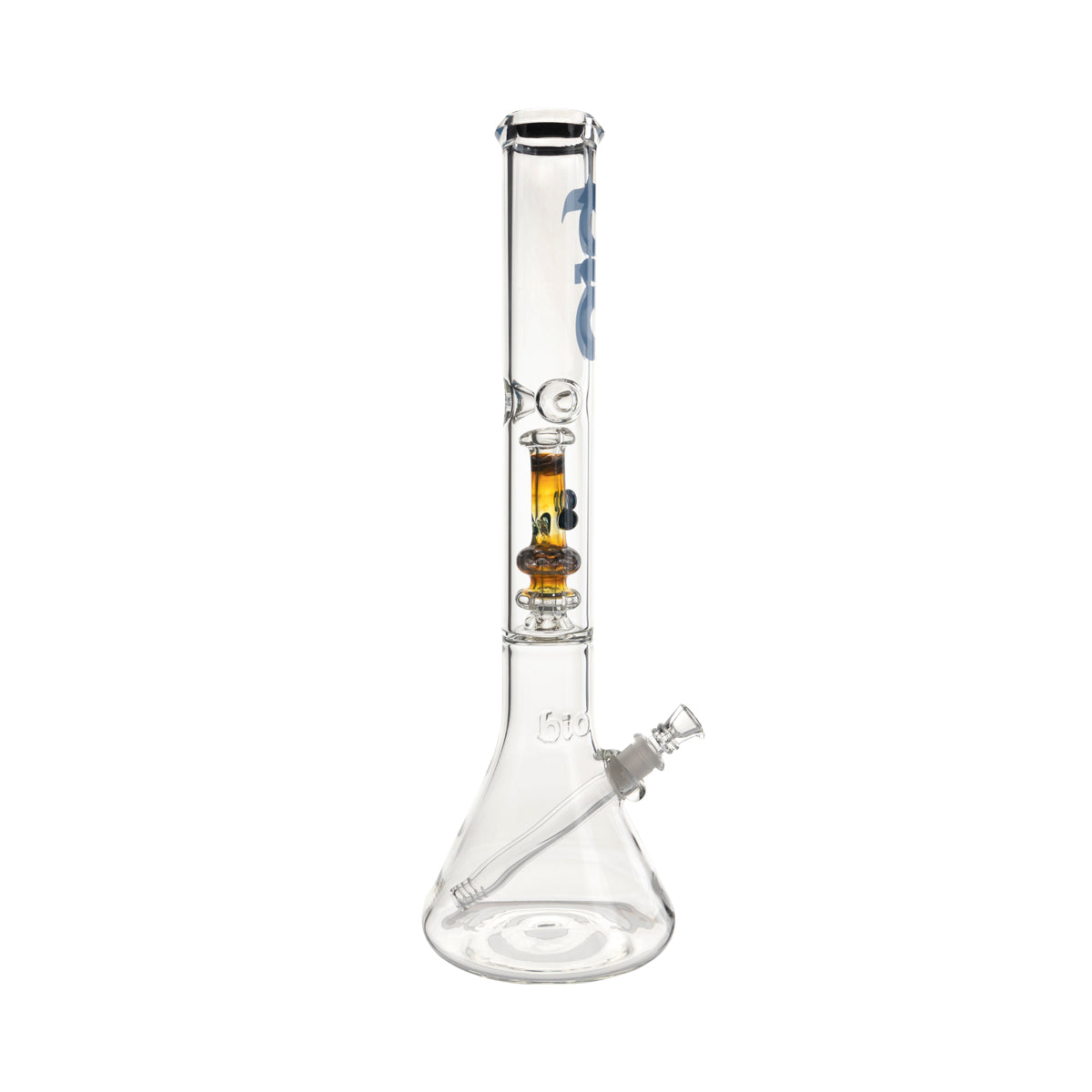 BIO Glass | Bong in a Bong Pipe Showerhead Percolator Water Pipe | 17" - 14mm - Various Colors Glass Bong Biohazard Inc