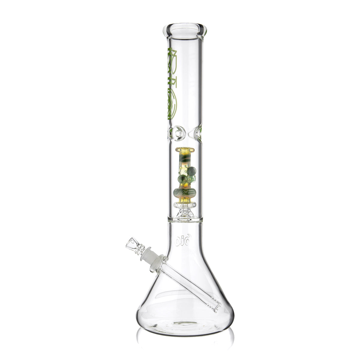 BIO Glass | Bong in a Bong Pipe Showerhead Percolator Water Pipe | 17" - 14mm - Various Colors Glass Bong Biohazard Inc