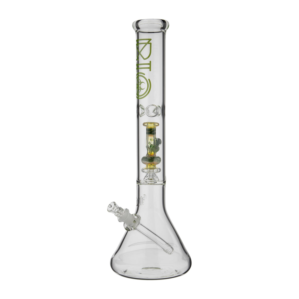 BIO Glass | Bong in a Bong Pipe Showerhead Percolator Water Pipe | 17" - 14mm - Various Colors Glass Bong Biohazard Inc Green