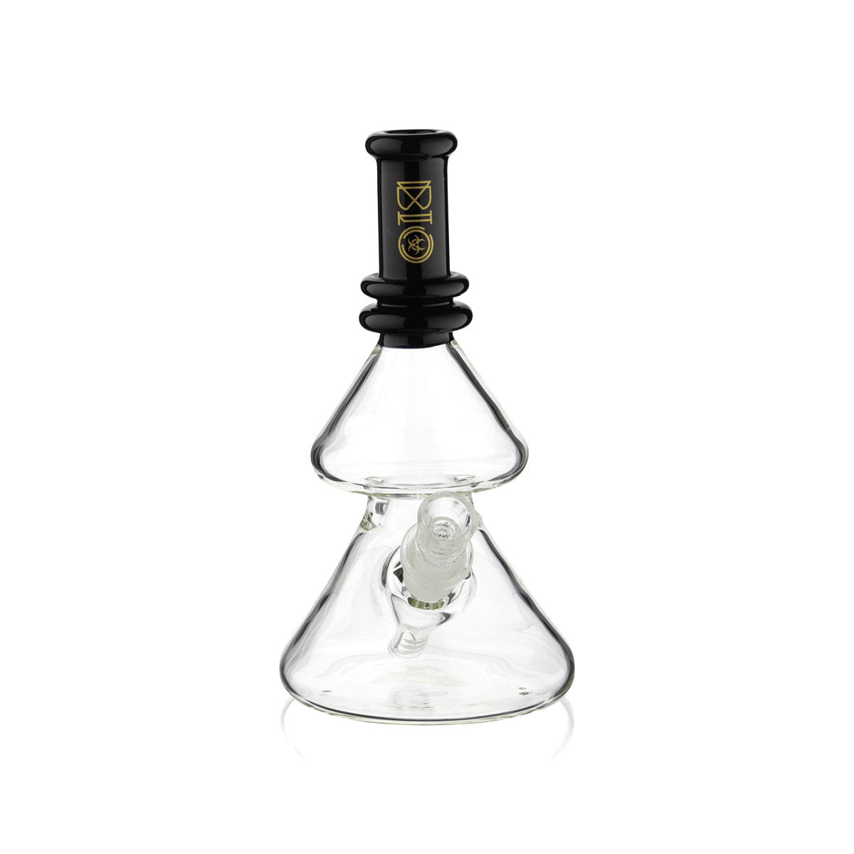 BIO Glass | Double Stacked Heavy Beaker Water Pipe | 8" - 14mm - Various Colors Glass Dab Rig Biohazard Inc