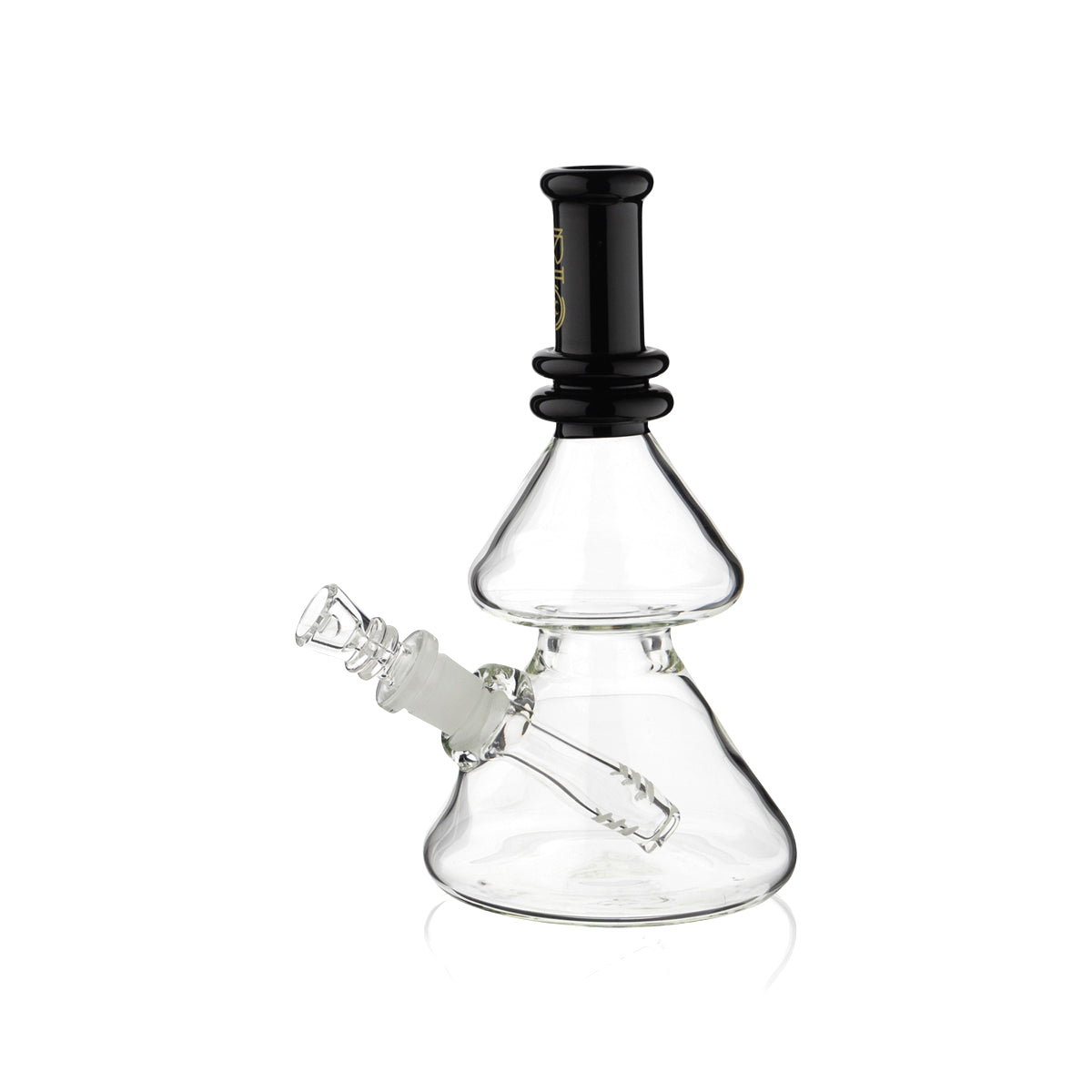 BIO Glass | Double Stacked Heavy Beaker Water Pipe | 8" - 14mm - Various Colors Glass Dab Rig Biohazard Inc