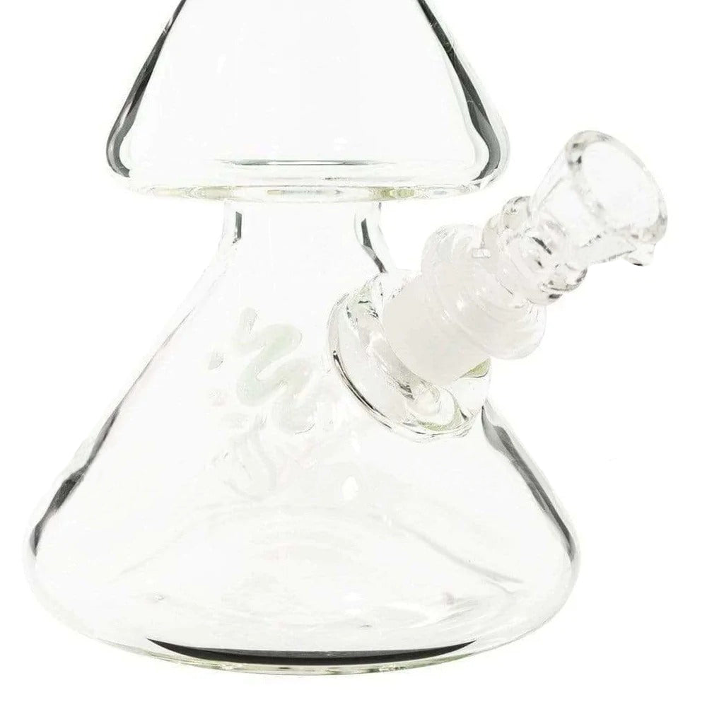 BIO Glass | Double Stacked Heavy Beaker Water Pipe | 8" - 14mm - Various Colors Glass Dab Rig Biohazard Inc