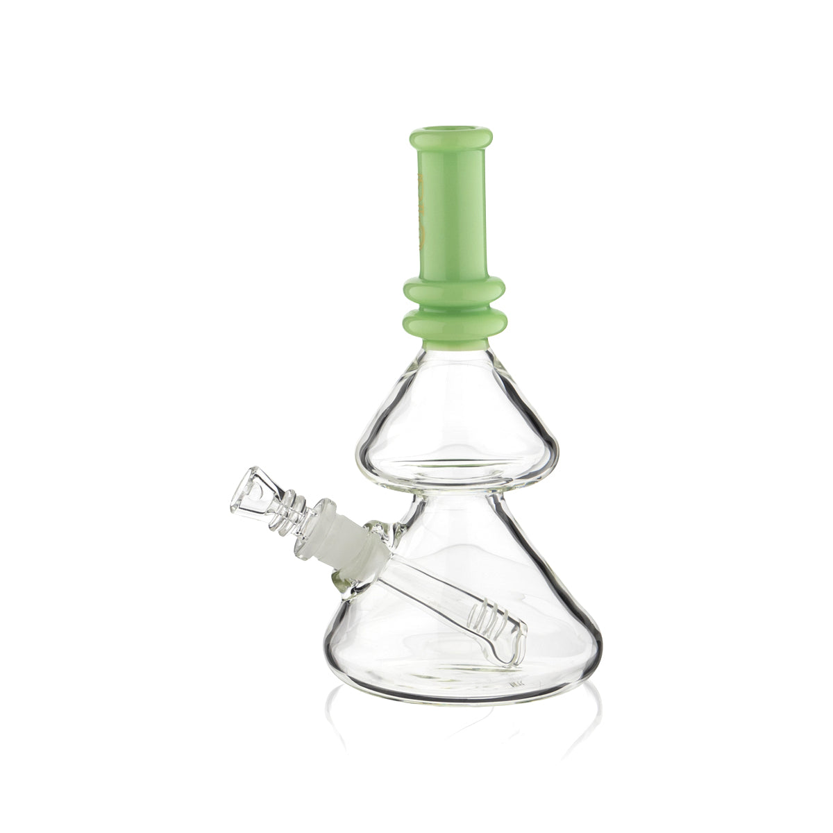 BIO Glass | Double Stacked Heavy Beaker Water Pipe | 8" - 14mm - Various Colors Glass Dab Rig Biohazard Inc