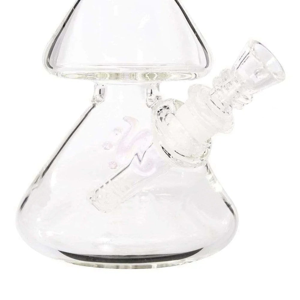 BIO Glass | Double Stacked Heavy Beaker Water Pipe | 8" - 14mm - Various Colors Glass Dab Rig Biohazard Inc