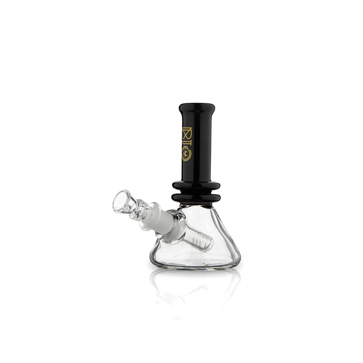 BIO Glass | Mini Heavy Duty Colored Neck Beaker Water Pipe | 5" - 14mm - Various Colors Glass Bong Biohazard Inc Opaque Black