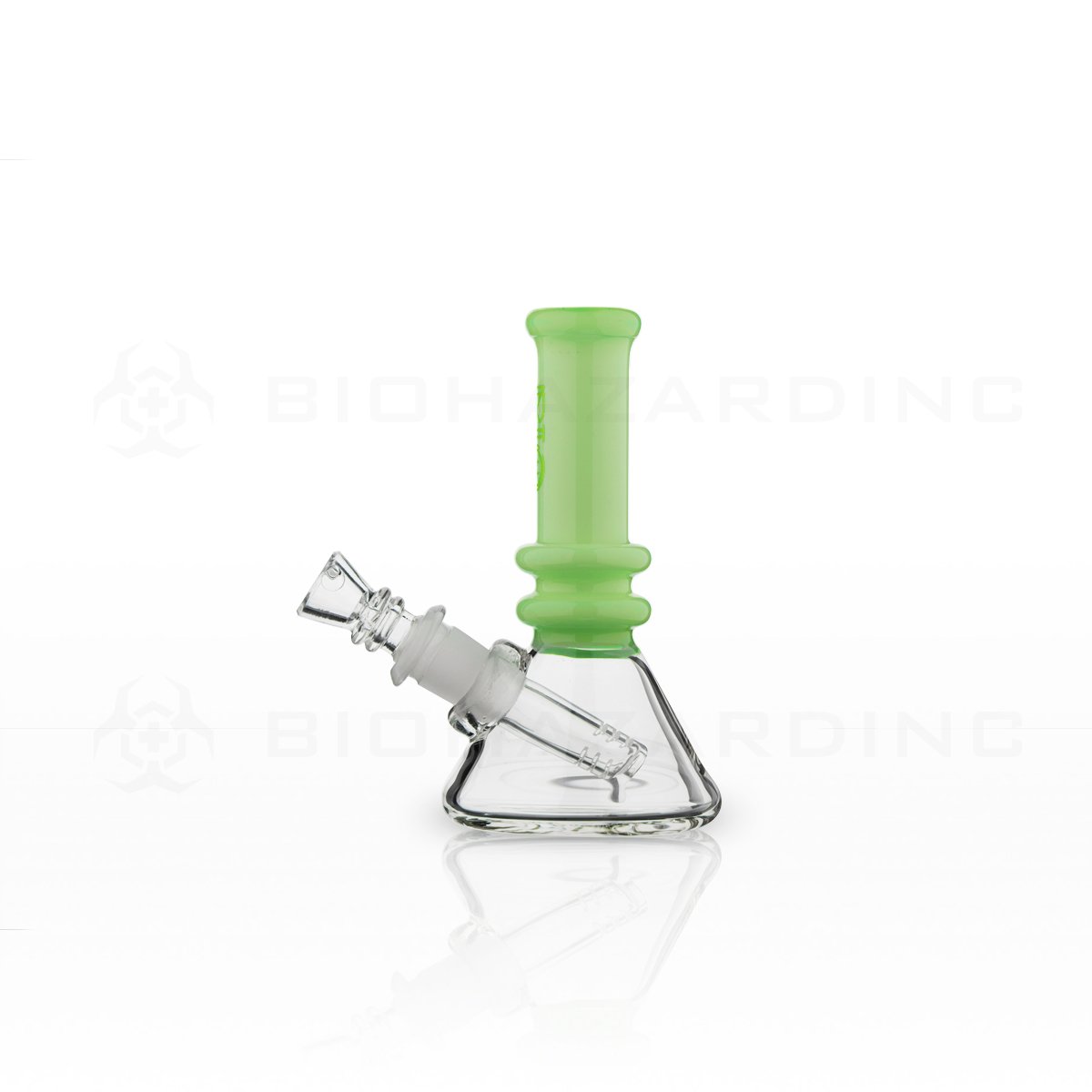 BIO Glass | Mini Heavy Duty Colored Neck Beaker Water Pipe | 5" - 14mm - Various Colors Glass Bong Biohazard Inc