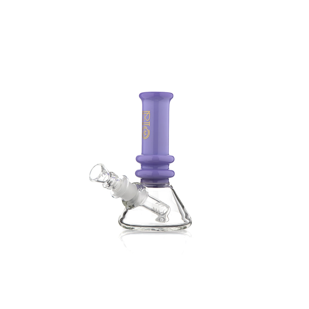 BIO Glass | Mini Heavy Duty Colored Neck Beaker Water Pipe | 5" - 14mm - Various Colors Glass Bong Biohazard Inc Pastel Purple