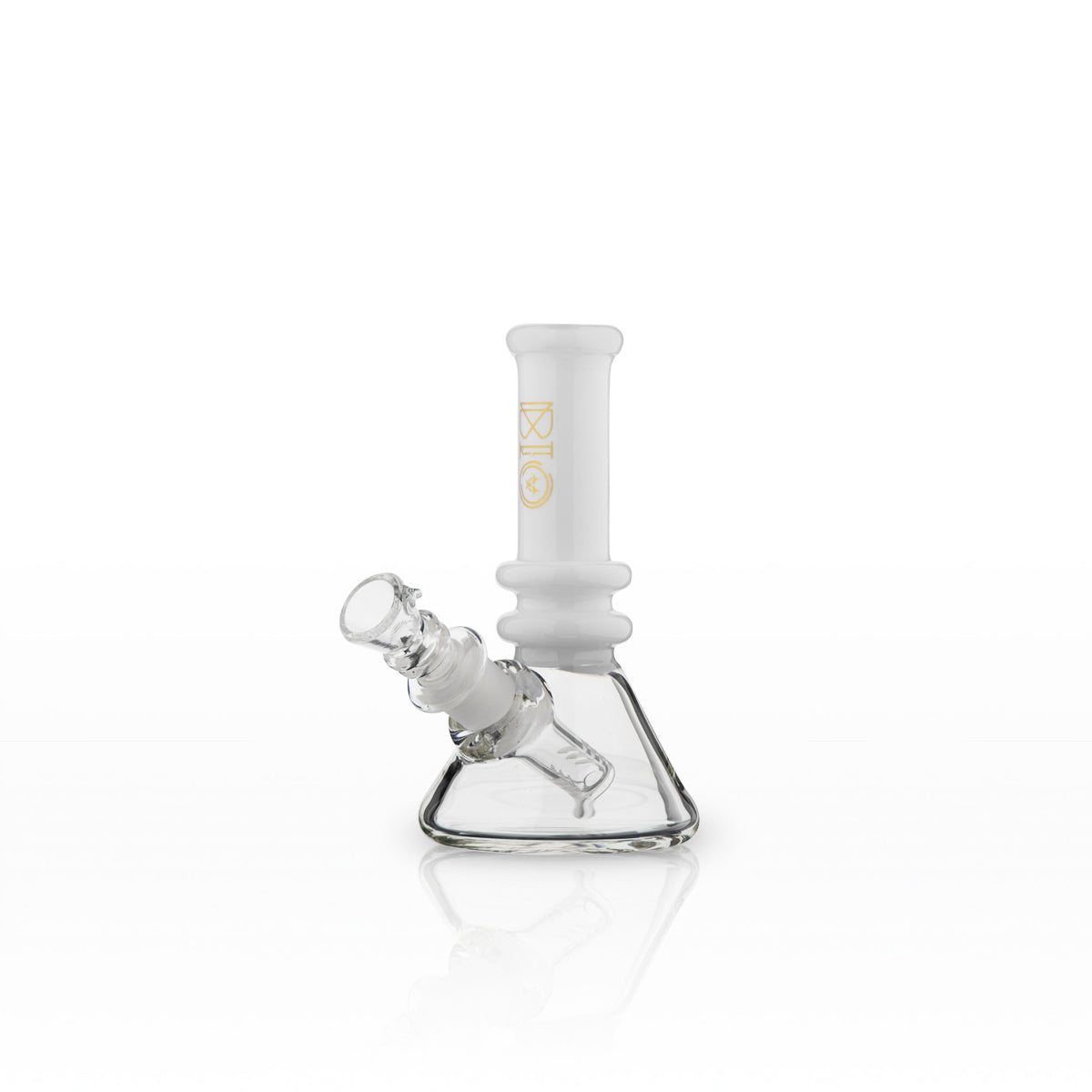 BIO Glass | Mini Heavy Duty Colored Neck Beaker Water Pipe | 5" - 14mm - Various Colors Glass Bong Biohazard Inc White