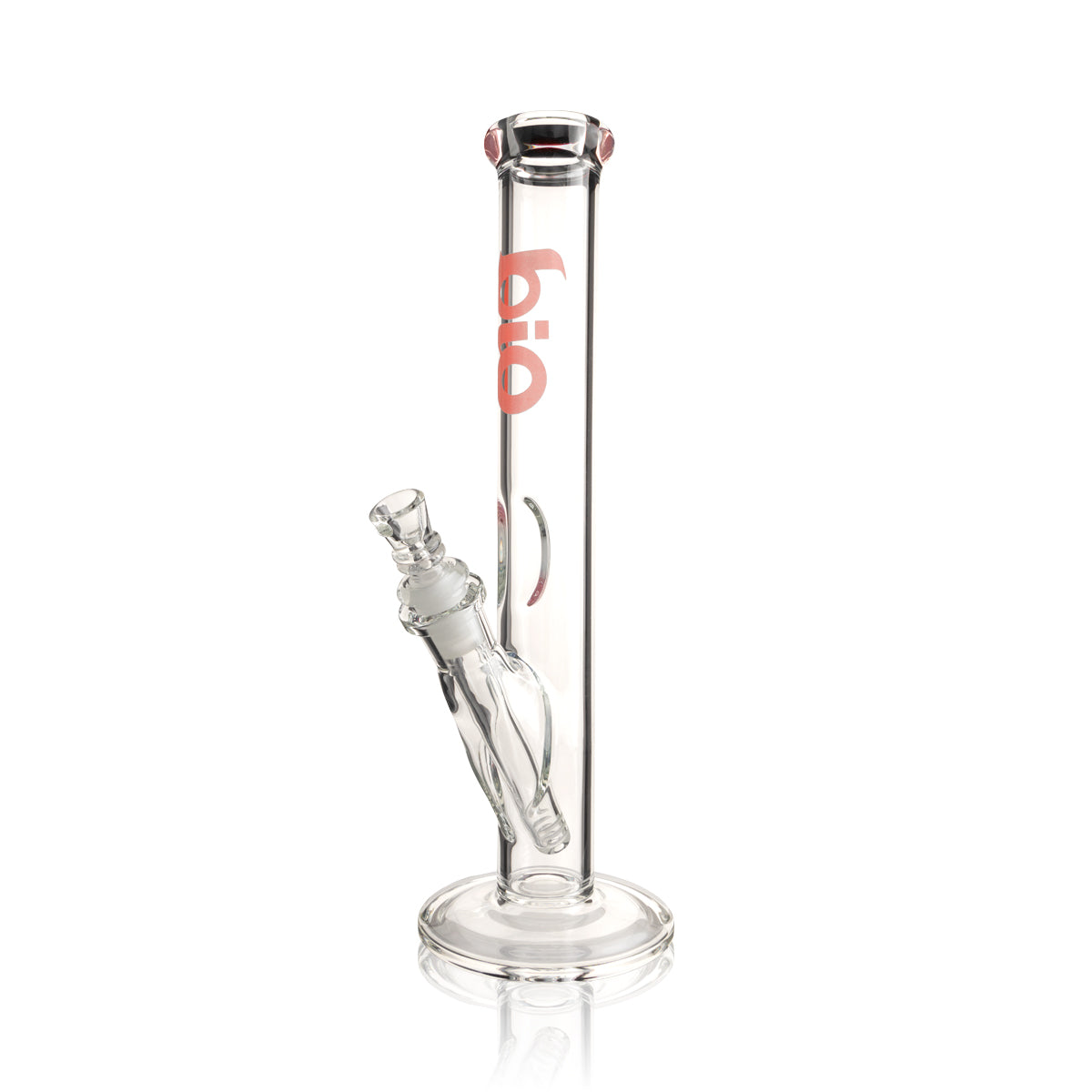 BIO Glass | 38 Special Classic Straight Water Pipe | 12" - 14mm - Various Colors Glass Bong Biohazard Inc Red