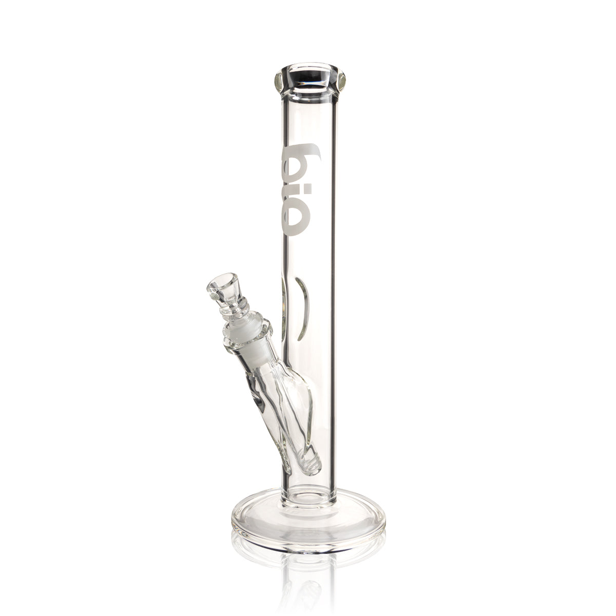 BIO Glass | 38 Special Classic Straight Water Pipe | 12" - 14mm - Various Colors Glass Bong Biohazard Inc White