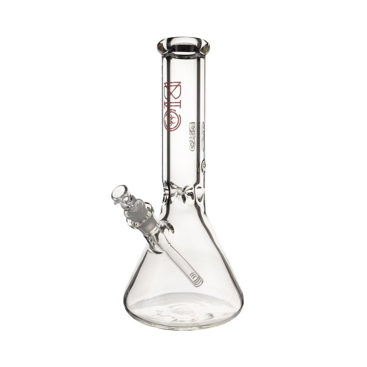 BIO Glass | Heavy 50 x 9 Beaker Water Pipe | 12" - 14mm - Various Colors Glass Bong Biohazard Inc Red
