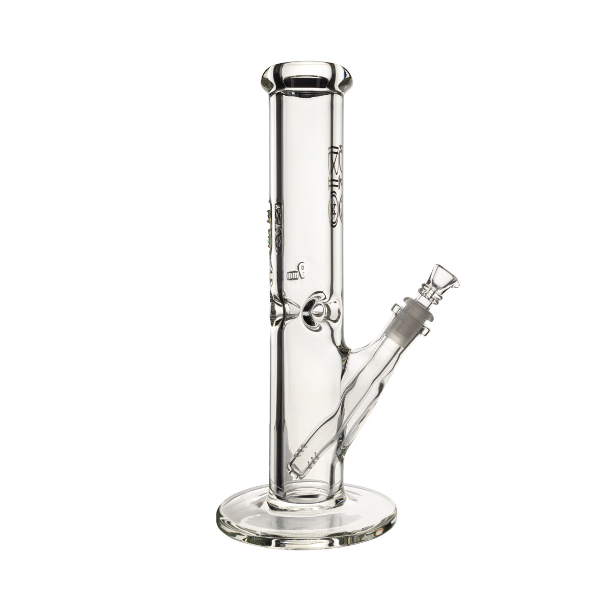 BIO Glass | Heavy Glass Straight Water Pipe | 12" - 14mm - Various Colors Glass Bong Biohazard Inc