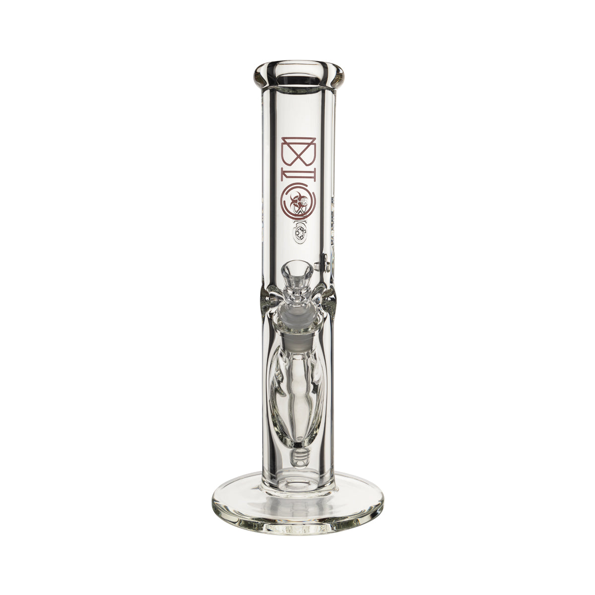 BIO Glass | Heavy Glass Straight Water Pipe | 12" - 14mm - Various Colors Glass Bong Biohazard Inc