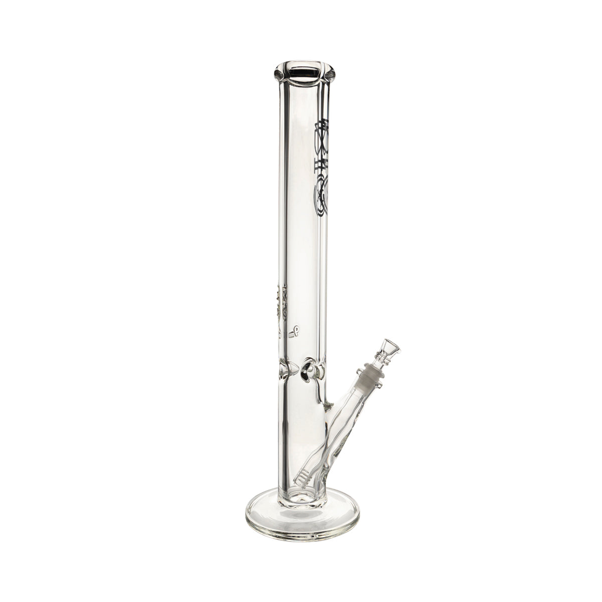 BIO Glass | Heavy Straight Water Pipe | 18" - 14mm - Various Colors Glass Bong Biohazard Inc