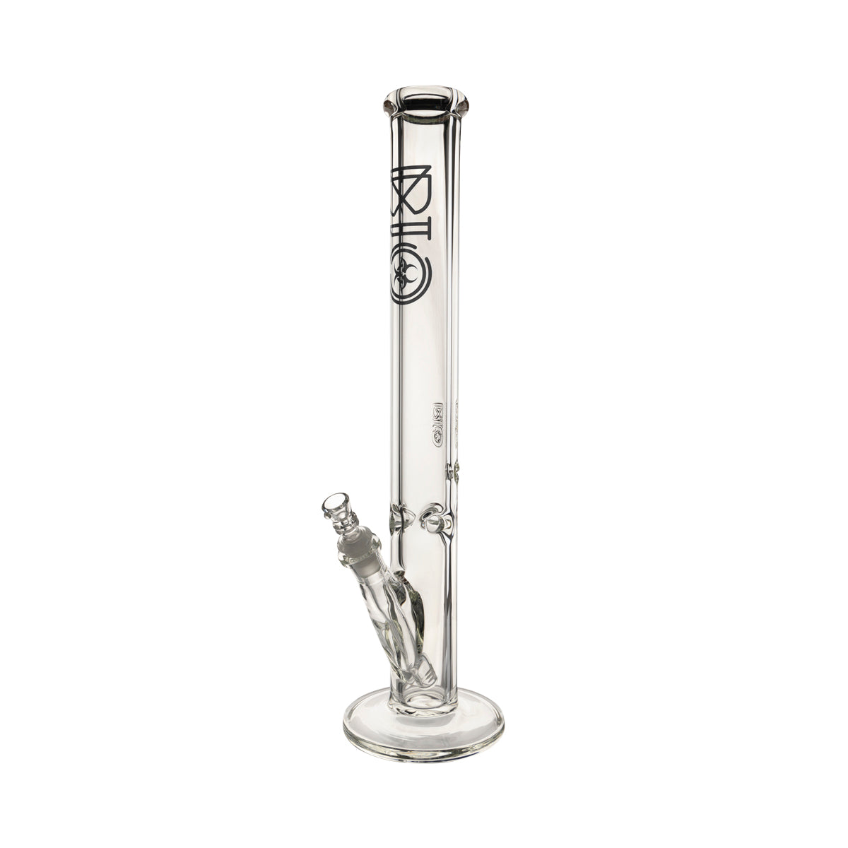 BIO Glass | Heavy Straight Water Pipe | 18" - 14mm - Various Colors Glass Bong Biohazard Inc Black
