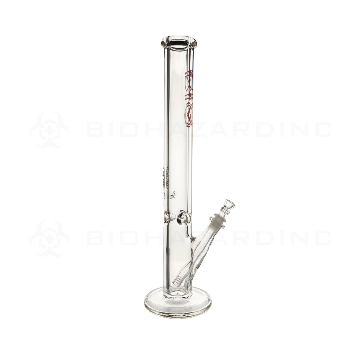 BIO Glass | Heavy Straight Water Pipe | 18" - 14mm - Various Colors Glass Bong Biohazard Inc