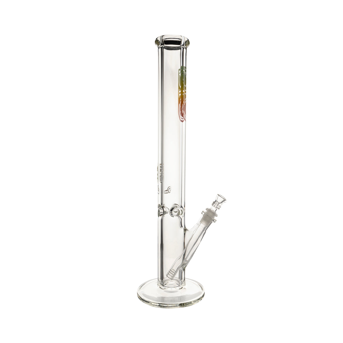 BIO Glass | Heavy Straight Water Pipe | 18" - 14mm - Various Colors Glass Bong Biohazard Inc